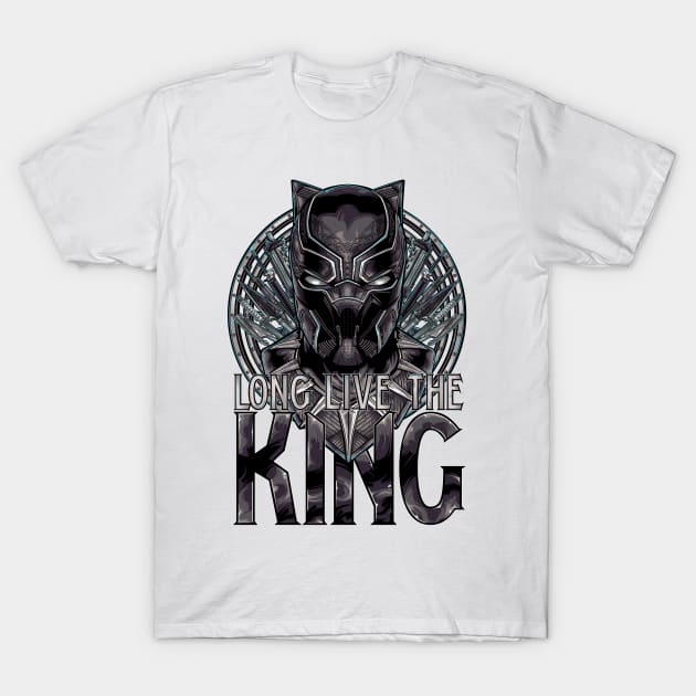 Black Panther Long Live the King T-Shirt by dlo168